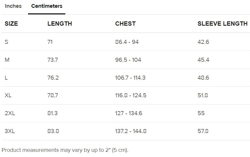Centimeters Size Guide T-shirt
