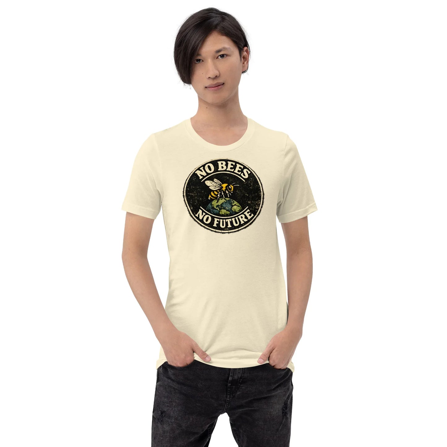 soft cotton eco friendly t-shirt bee illustration