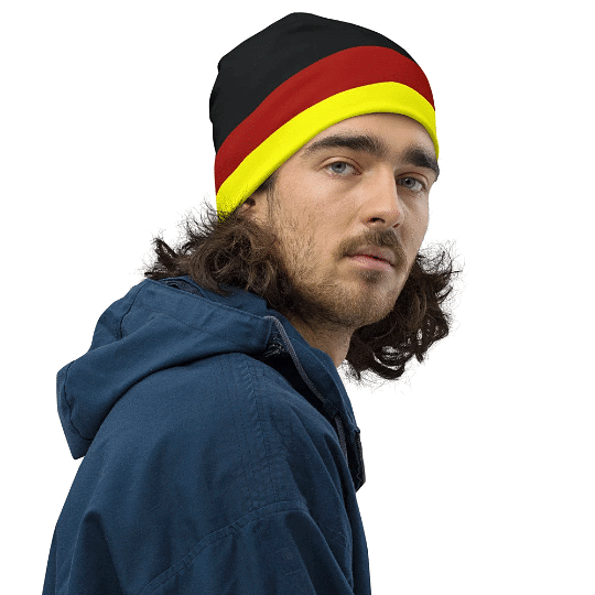 soft German flag beanie hat for bundesliga football supporters