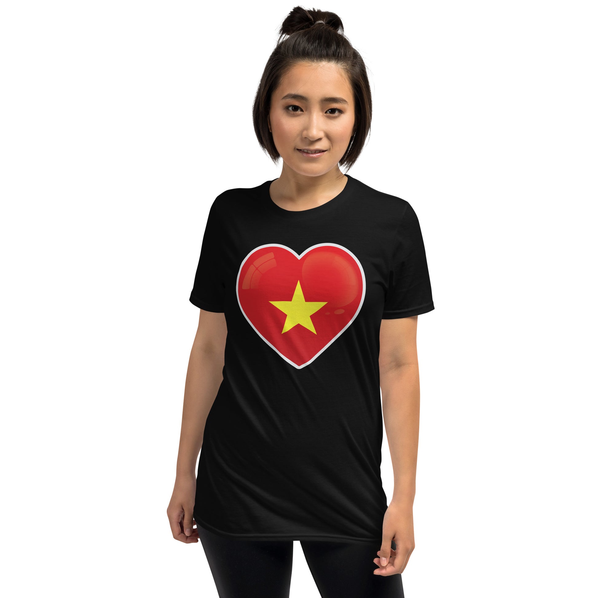 Authentic Vietnamese T-Shirt with red heart design