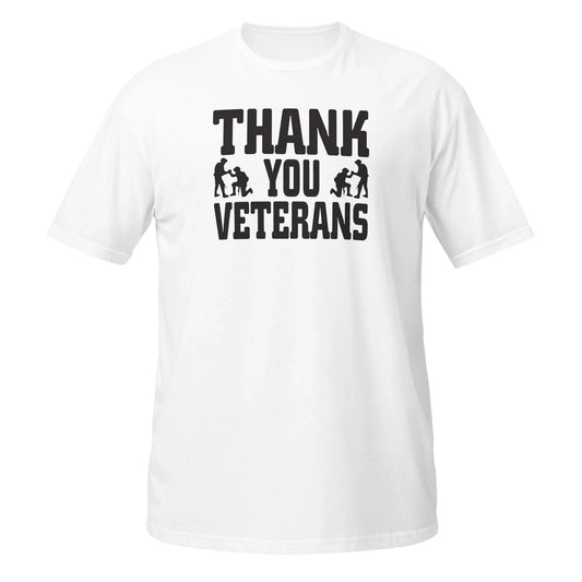 White Thank You Veterans T-Shirt
