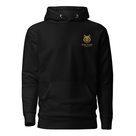 Felpa con cappuccio ricamata Dacian Legacy – Nero Unisex