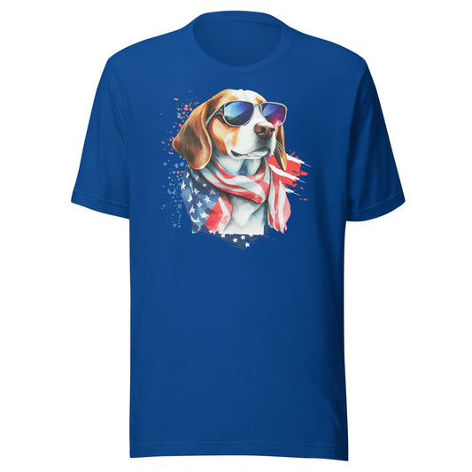 Blue US Patriotic Dog Shirt For Beagle lover