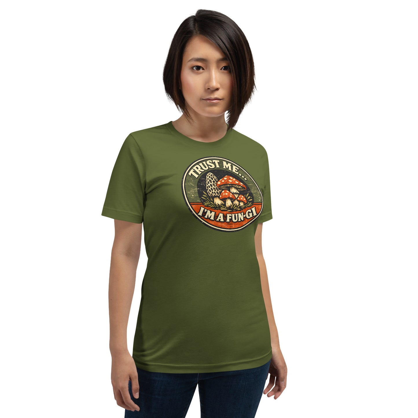 unny fungi pun graphic tee for mushroom lovers and hikers