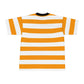 Unisex Orange / White Striped Shirt