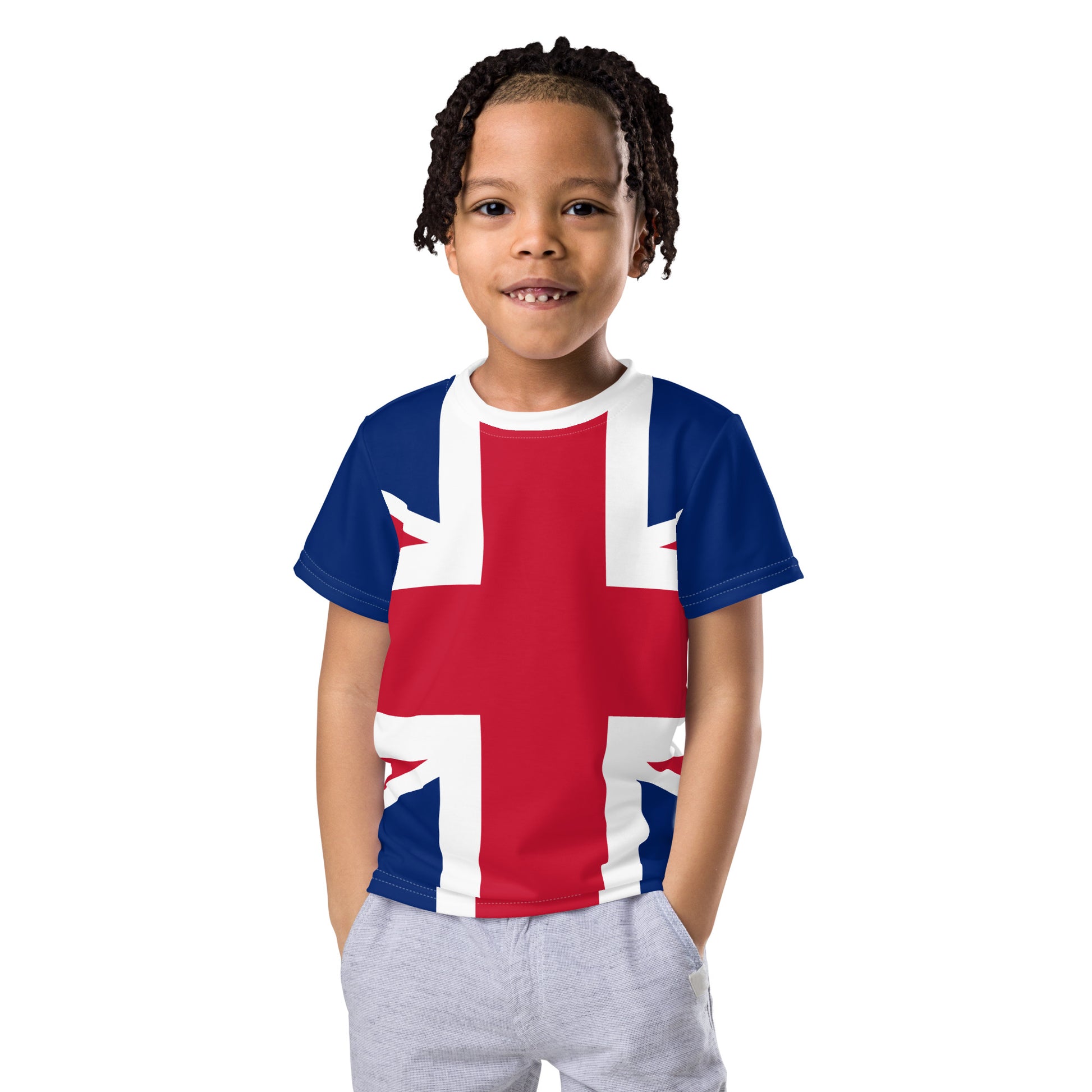 Kids Size Shirt Union Jack 2T to 7 For Boy