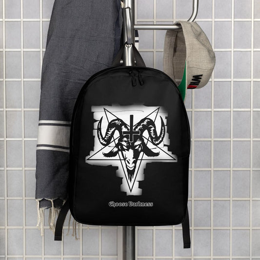 Soft Goth Backpack / Baphomet Print / Pentacle / Ankh