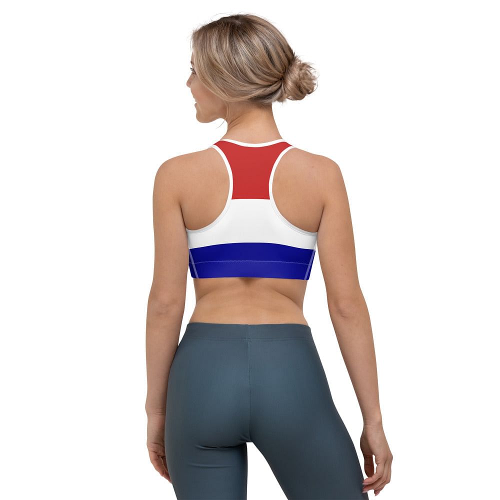 Sports Bra With The Colors Of The Netherlands / Holland Sports Bra