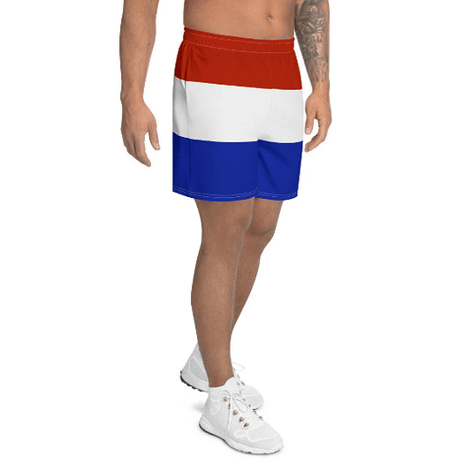 Eco-friendly Dutch patriotic shorts made from recycled polyester