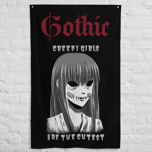 Goth Wall Decor / Alternative Wall Decor / Flag Wall Art - YVDdesign