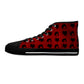 Red Gothic Sneakers With Middle Finger Print