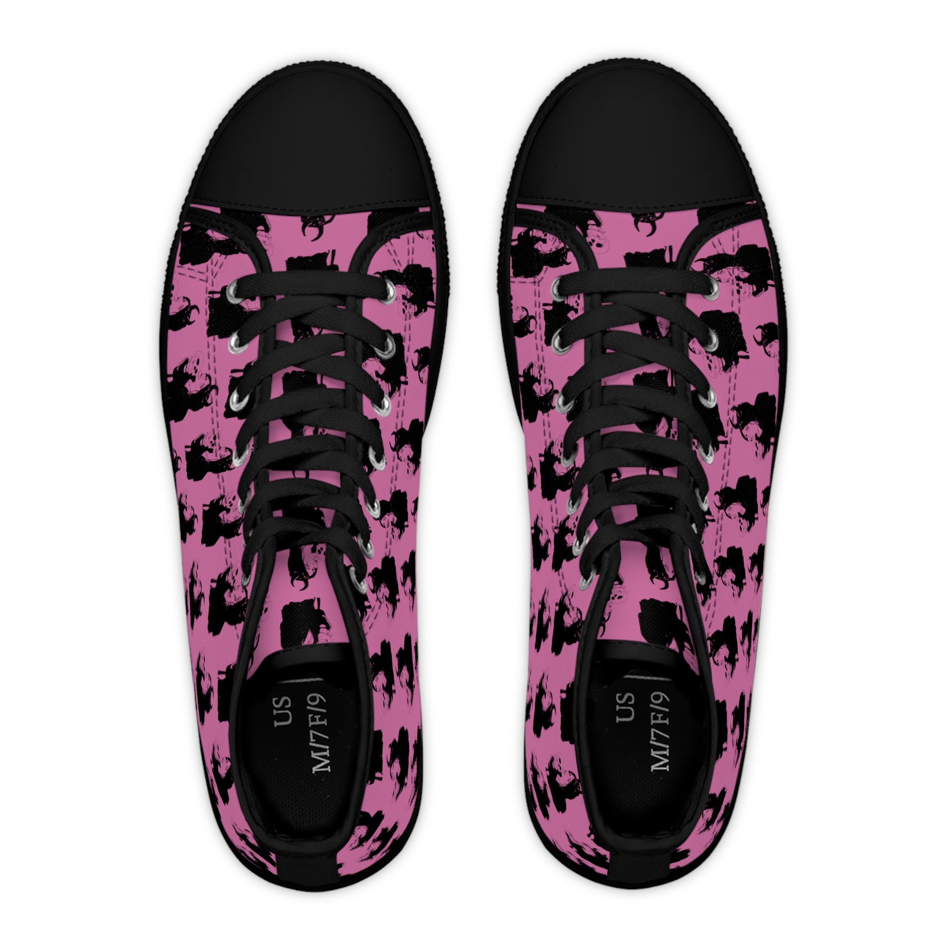 Pastel Goth Sneakers For Women and Black Sole