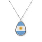 Argentina Flag Necklace / Patriotic Jewelry For Argentina Lovers