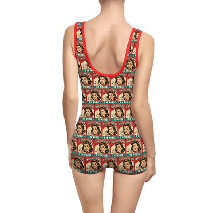 vintage swimsuit, "I'm not like other girls"