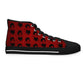 Red Gothic Sneakers With Middle Finger Print