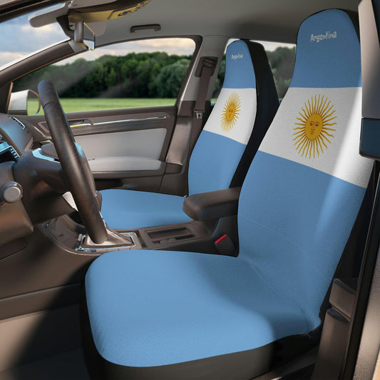 Fundas de asiento de coche con bandera de Argentina Universal / Regalo para amantes de los coches