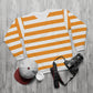 Unisex Orange Striped Sweater