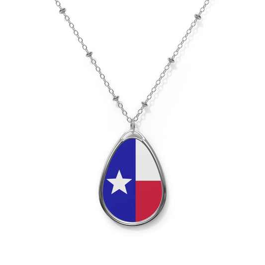 Texas Flag Necklace / Patriotic Jewelry For Texas Lovers