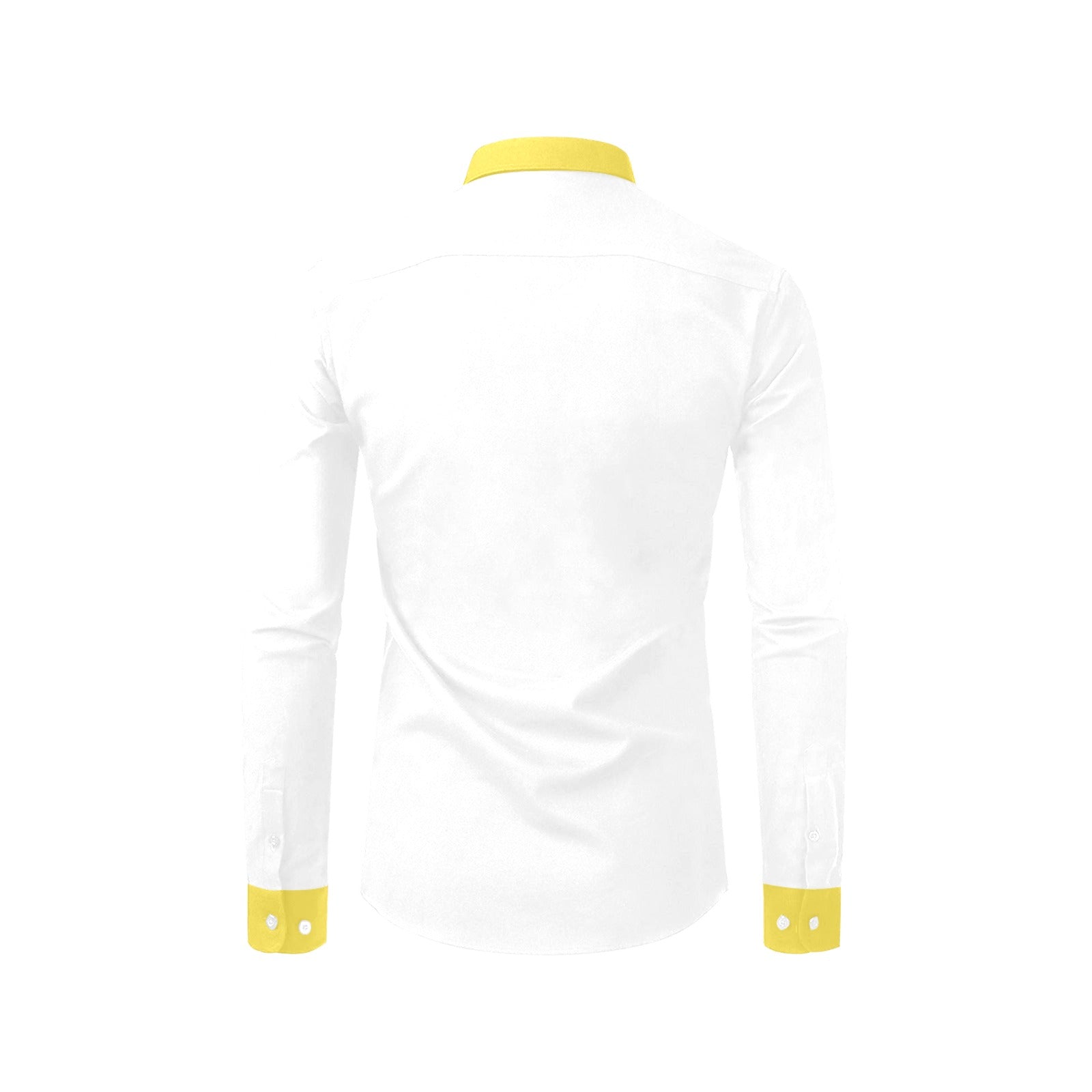 White Dress Shirt with Yellow Collar and Cuffs | YVDdesing S White Dress Shirt with Yellow Collar and Cuffs | YVDdesing S