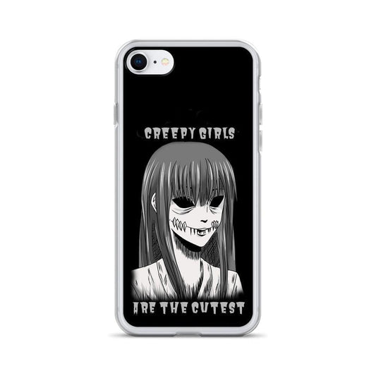 Funda Alt para iPhone / Amante gótico suave / Impresión de chica espeluznante