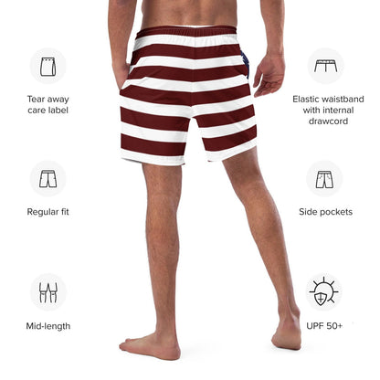 Herren-Badehose mit Amerika-Flagge / schnell trocknender Stoff / verschiedene Taschen / umweltfreundlich