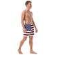 America Flag Mens Swim Trunks / Quick-drying Fabric / Variety Of Pockets / Eco Friendly