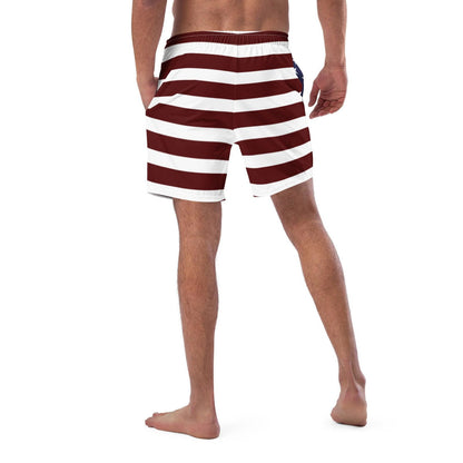 Herren-Badehose mit Amerika-Flagge / schnell trocknender Stoff / verschiedene Taschen / umweltfreundlich