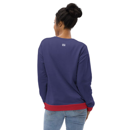 Amerikaans sweatshirt met ronde hals / patriottische trui