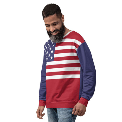 Amerikaans sweatshirt met ronde hals / patriottische trui