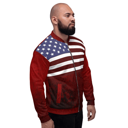 Chaqueta bomber de bandera americana / chaqueta patriota / estilo grunge