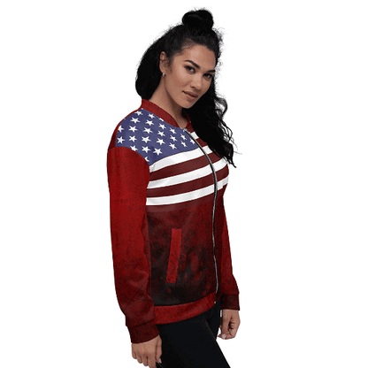 Chaqueta bomber de bandera americana / chaqueta patriota / estilo grunge