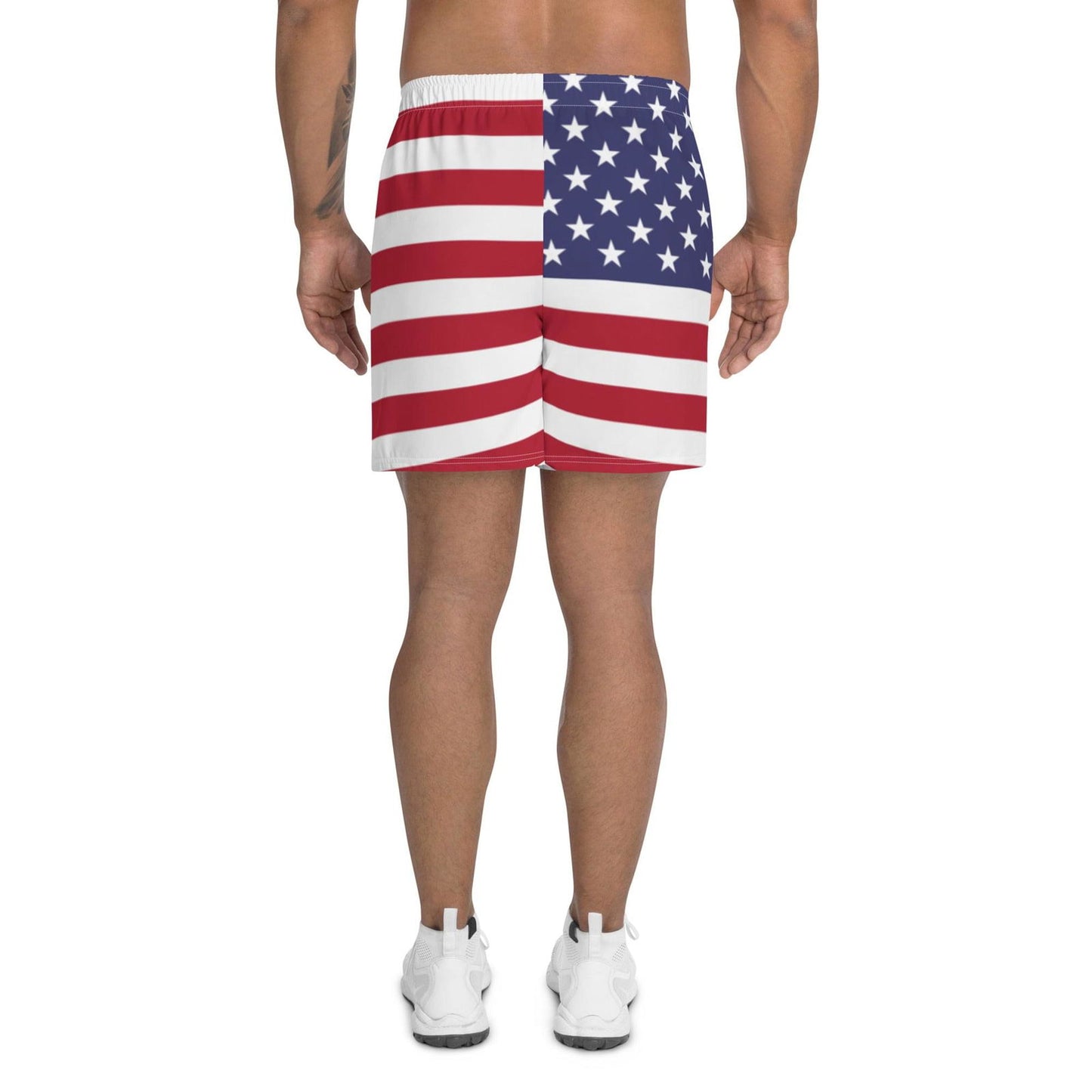 Shorts de football de drapeau américain pour les hommes / impression couleur de drapeau américain / polyester recyclé