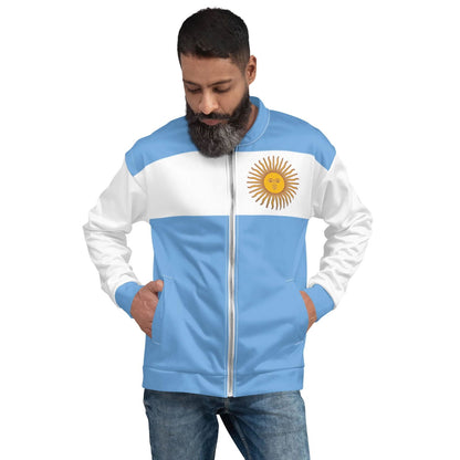 Jaqueta argentina/estilo unissex de roupa argentina/cores da bandeira argentina