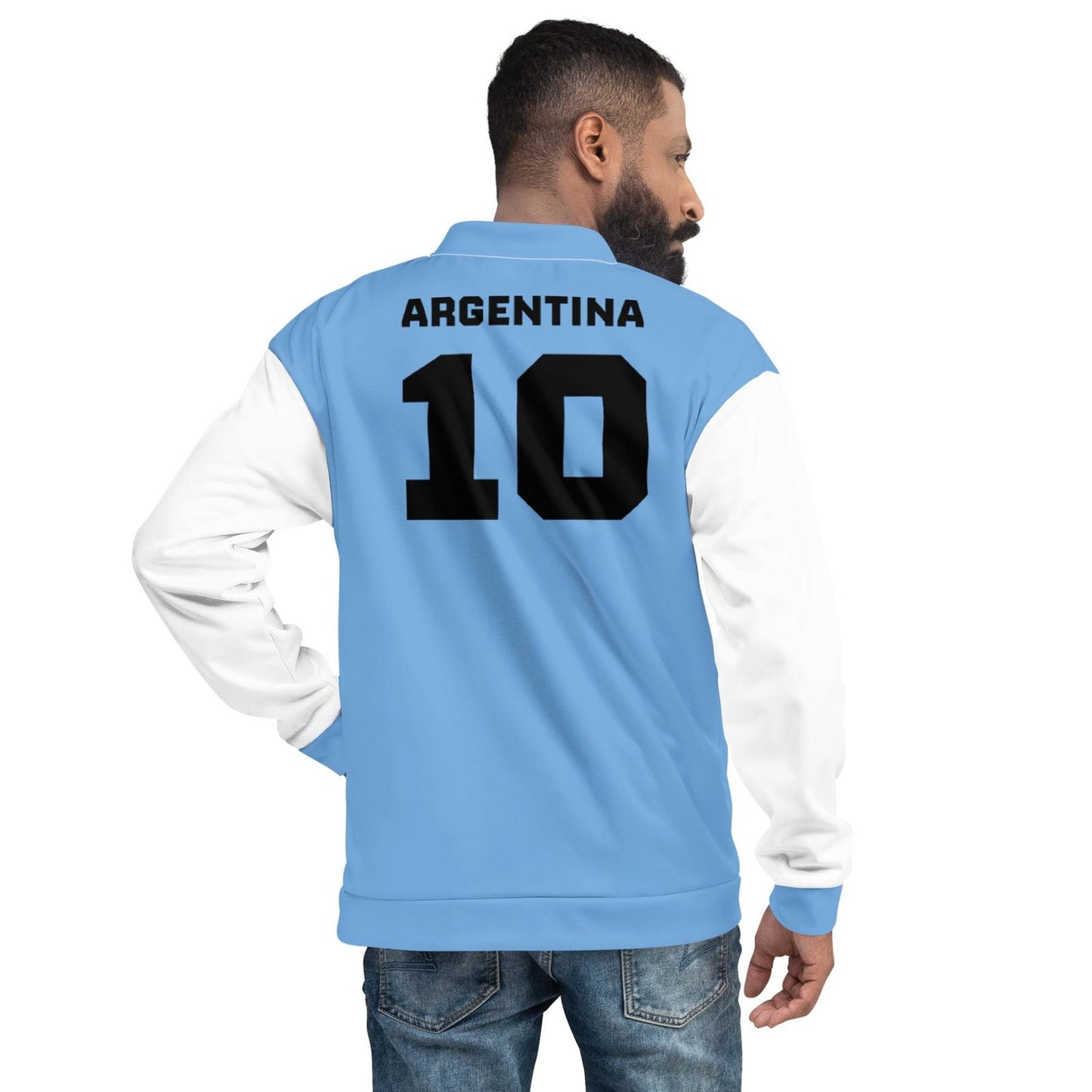 Argentinien-Jacke / Unisex-Argentinien-Kleidungsstil / Farben der Argentinien-Flagge