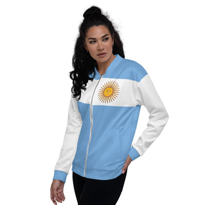 Jaqueta argentina/estilo unissex de roupa argentina/cores da bandeira argentina