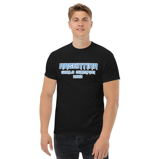 Camiseta clássica masculina campeã mundial argentina 2022