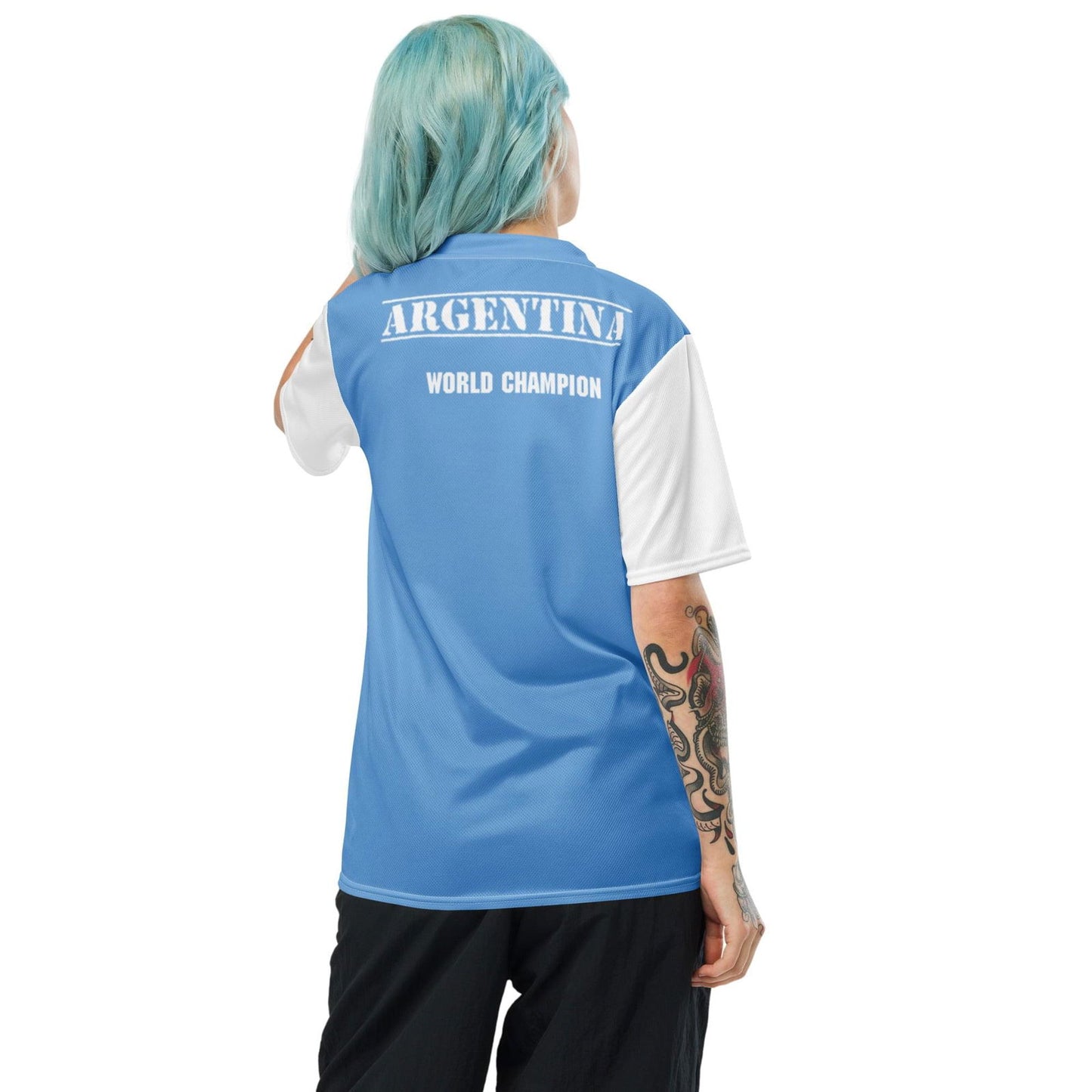 Camiseta deportiva unisex Argentina Campeona del Mundo 2022 Poliéster Reciclado