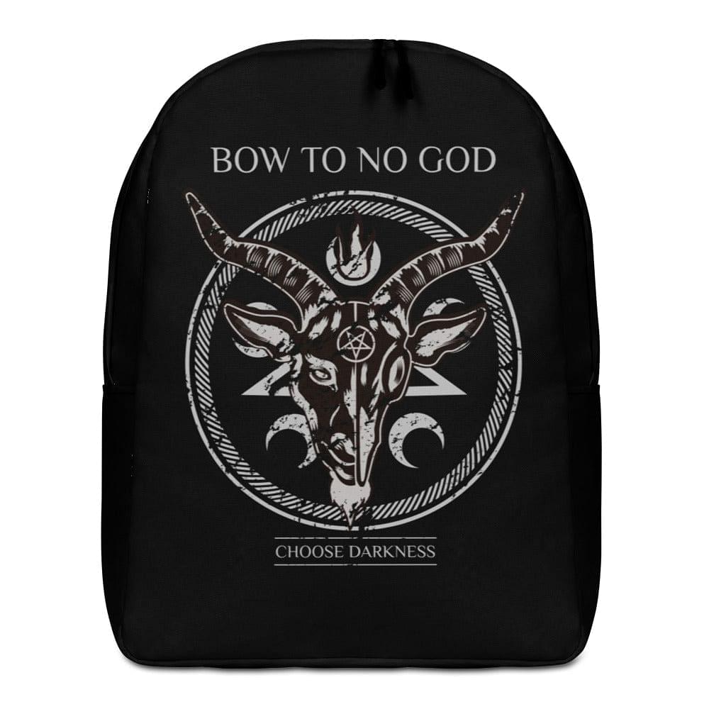 Sac à dos athée / Bow To No God - Choisissez les ténèbres / Sac à dos Soft Goth