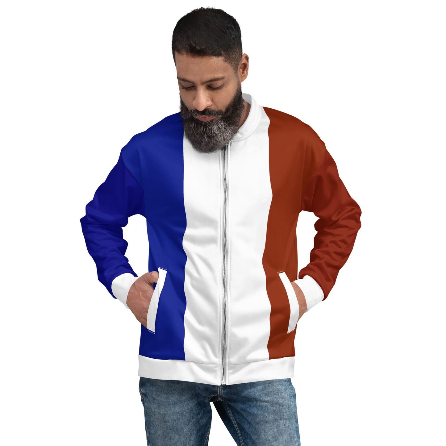 Chaqueta francesa / Chaqueta bomber con colores de la bandera de Francia