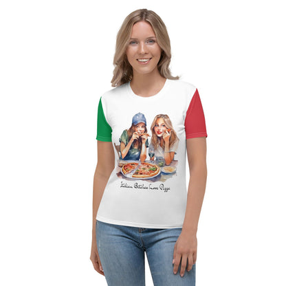 Camiseta feminina presente para amante de pizza para amante da Itália