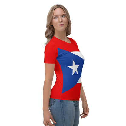 Camiseta feminina com bandeira de Porto Rico / camisa patriótica porto-riquenha