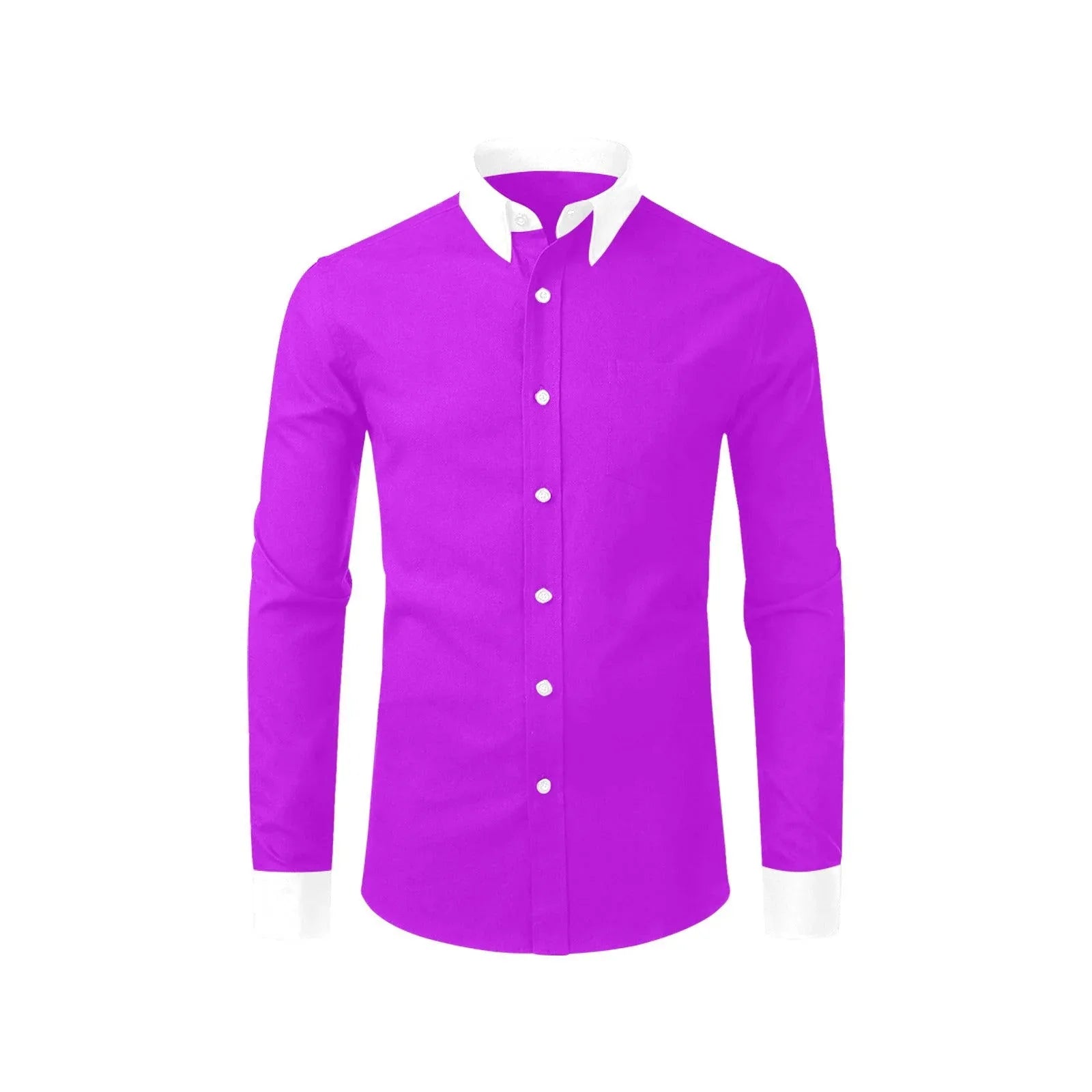 Purple Dress Shirt with White Collar and Cuffs | YVDdesign XL Purple Dress Shirt with White Collar and Cuffs | YVDdesign XL