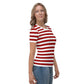 Red And White Striped T-shirt For Women