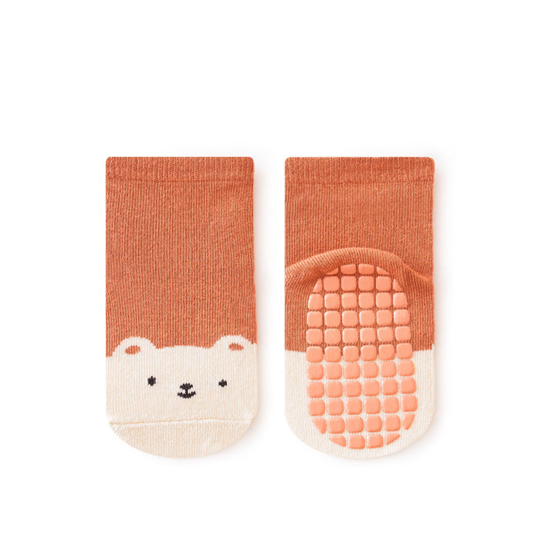 Bear Non-Slip Cotton Footie Socks for Babies