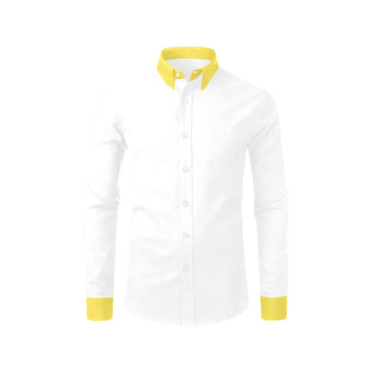 Men’s yellow-collared shirt with yellow cuff details