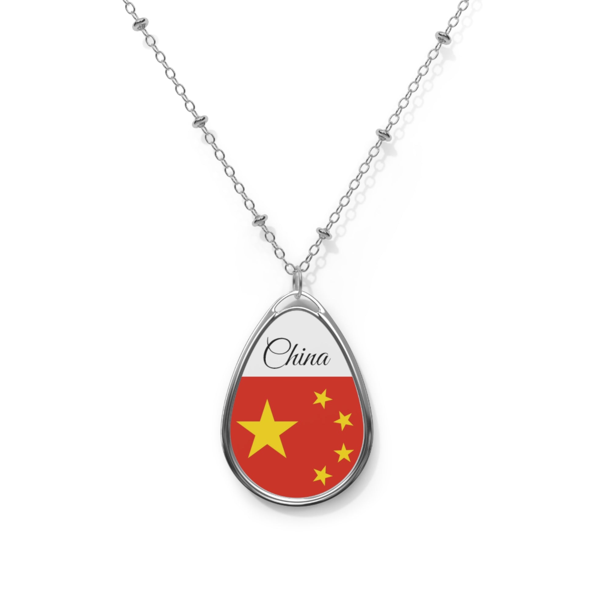 China Flag Necklace / PChina Flag Necklace / Patriotic Jewelry For China Loversatriotic Jewelry For China Lovers