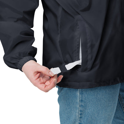 Adjustable drawcord hem on Armenian Pride windbreaker jacket for a custom fit