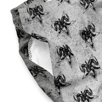 Alternative men's swim shorts for goth lifestyle and festivals