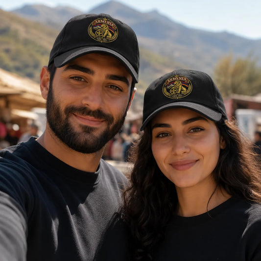 Armenia Est. 301 embroidered dad hat in black