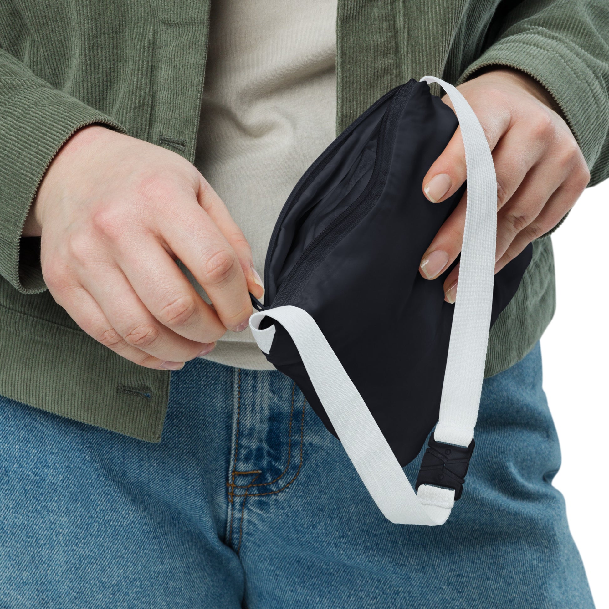 Armenian Pride windbreaker jacket folded into compact travel pouch for easy storage